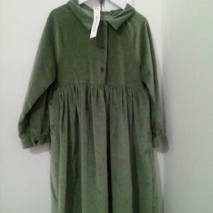 Little creative factory soft green velvet dress size 6Y